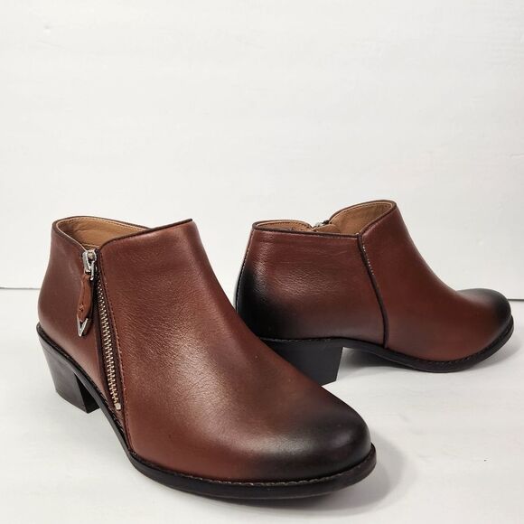 Vionic Jolene Mocha Ankle Boot Size 6.5 Western Casual Comfy - Picture 12 of 14
